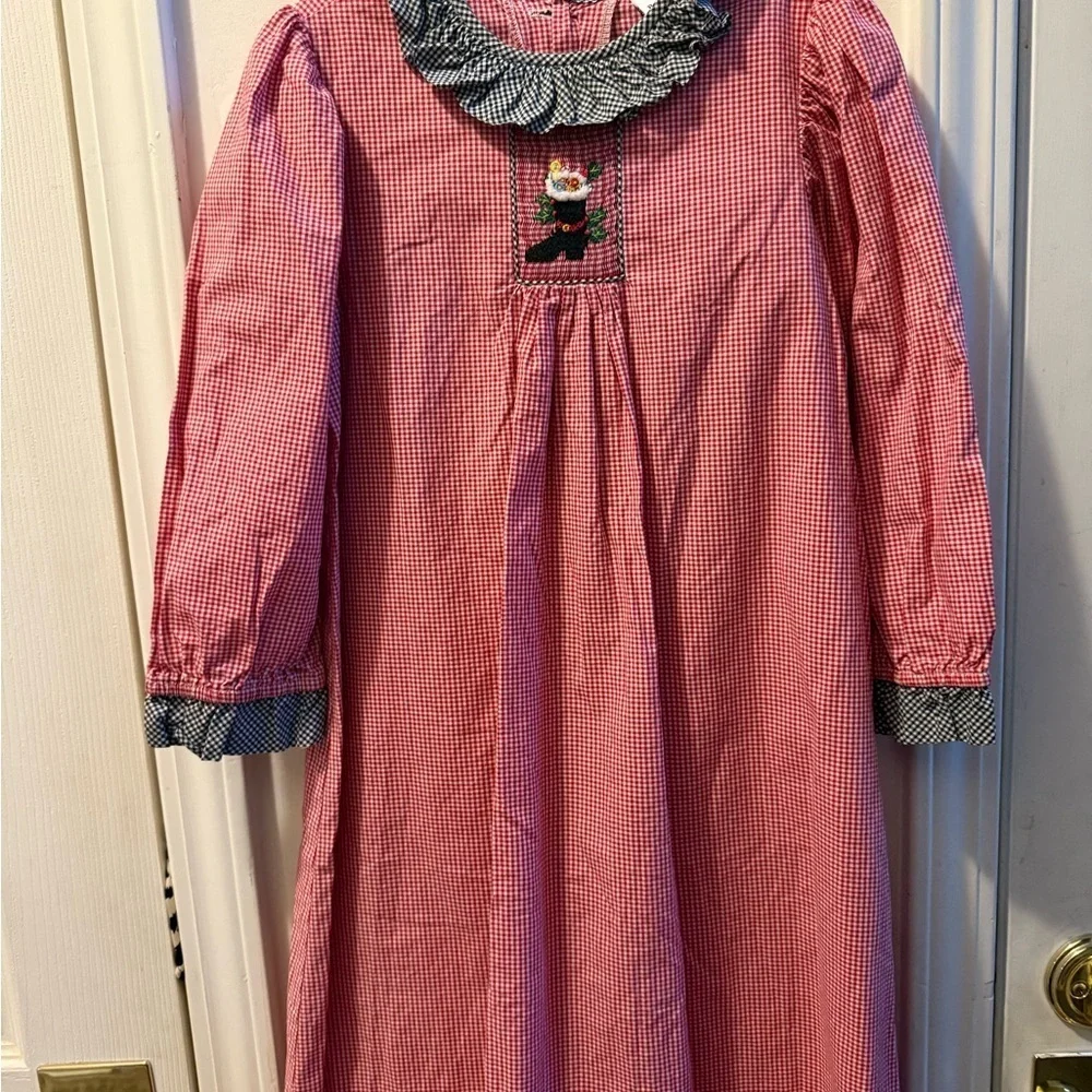 Beaux and Belles Smocked Christmas Bishop Dress